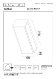 Lucide Sutton Wall Light Outdoor- Solar - Led Dim. 2850K/3150K Ip54 - Day/night Sensor - Black - thumbnail 5