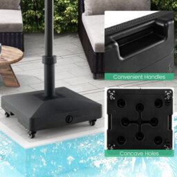 Costway Patio Umbrella Base Heavy-Duty Market Stand W/4 Universal Wheels - thumbnail 6