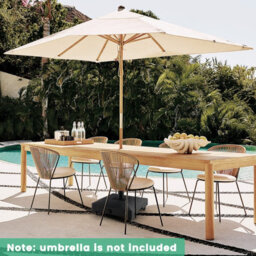 Costway Patio Umbrella Base Heavy-Duty Market Stand W/4 Universal Wheels - thumbnail 7