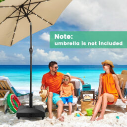 Costway Patio Umbrella Base Heavy-Duty Market Stand W/4 Universal Wheels - thumbnail 8