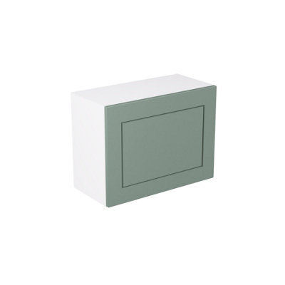 Kitchen Kit Sage Green Matt Shaker Door Single Extractor Wall Mounted Unit Cabinet Soft Close Drawers Flatpack - 600X455mm - image 1