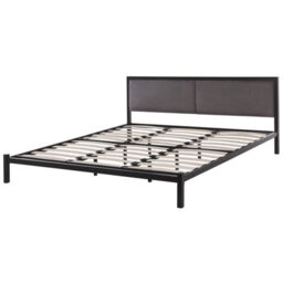 Beliani Bed Metal Clamart 180 X 200 Cm (Eu Super King) Grey - thumbnail 4