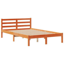 Berkfield Bookcase Bed Without Mattress Wax Brown 135X190 Cm Doouble Solid Wood Pine - thumbnail 8