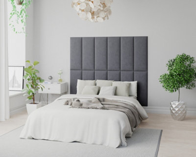 Aspire Easymount Wall Mounted Upholstered Panels, Modular Diy Headboard In Plush Velvet Fabric, Steel (Pack Of 4) - image 1