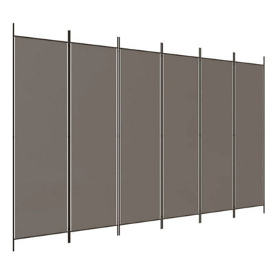 Vidaxl 6-Panel Room Divider Anthracite 300X200 Cm Fabric Room Dividers - image 1