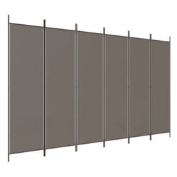 Vidaxl 6-Panel Room Divider Anthracite 300X200 Cm Fabric Room Dividers - thumbnail 1