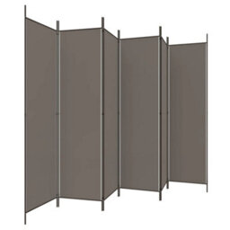 Vidaxl 6-Panel Room Divider Anthracite 300X200 Cm Fabric Room Dividers - thumbnail 4