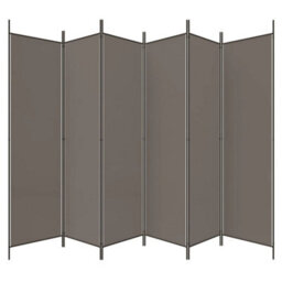 Vidaxl 6-Panel Room Divider Anthracite 300X200 Cm Fabric Room Dividers - thumbnail 5
