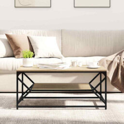 Berkfield Coffee Table With Shelf Sonoma Oak 90X50X40 Cm Engineered Wood - thumbnail 4