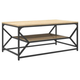 Berkfield Coffee Table With Shelf Sonoma Oak 90X50X40 Cm Engineered Wood - thumbnail 2