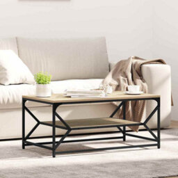 Berkfield Coffee Table With Shelf Sonoma Oak 90X50X40 Cm Engineered Wood - thumbnail 1