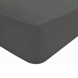 Gr8 Home Sleepdown Fitted Sheet Charcoal Easy Care Polycotton Bed Linen Bedsheet Bedding Single - thumbnail 2