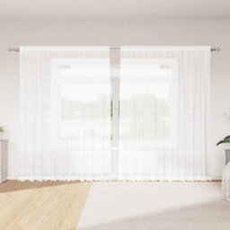 Berkfield Curtains With Curtains Floral White 300 X 245 Cm Polyester - thumbnail 1