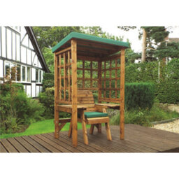 Marlborough Traditional Zubond Single Arbour Green With 1 X Green Chair Cushion - thumbnail 3