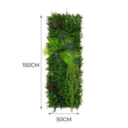 MonsterShop 2Pcs Artificial Plant Wall Panel 50 X 150Cm Alina Living Foliage Greenery Tiles Indoor Outdoor Weather & Uv Resistant - thumbnail 5