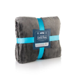 Alfresia Minky Luxury Throw, Single Blanket, Grey - thumbnail 8