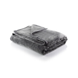 Alfresia Minky Luxury Throw, Single Blanket, Grey