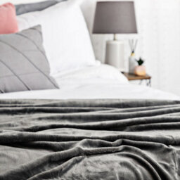 Alfresia Minky Luxury Throw, Single Blanket, Grey - thumbnail 3