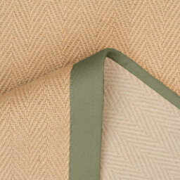 Loomed Natural Jute Green Cotton Border Area Rug 160X230Cm - thumbnail 5