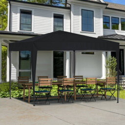 Birchtree Waterproof 3M X 3M Heavy Duty Pop Up Gazebo Marquee Garden Awning Party Tent Canopy 600D Polyester Steel Frame Black - thumbnail 2