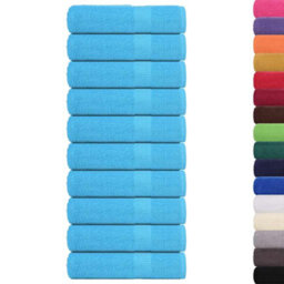 Berkfield Durable Bath Towels 10 Pcs Turquoise 100X150 Cm 360 Gsm 100% Cotton