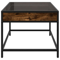 Berkfield Coffee Table With Infinity Led Smoked Oak 50X50X41 Cm - thumbnail 7