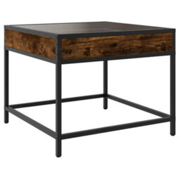 Berkfield Coffee Table With Infinity Led Smoked Oak 50X50X41 Cm - thumbnail 8