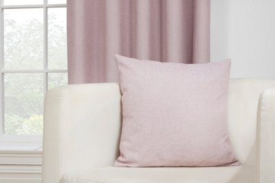 Sundour Eclipse - 100% Blackout Thermal Self-Lined Curtains - Eyelet - 100% Polyester (Rose, Filled Cover - 18'' X 18'' (Single)) - image 1
