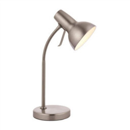 Luminosa Lighting Luminosa Amalfi Led 1 Light Table Lamp Satin Nickel, Gloss White Paint, Gu10