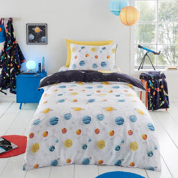 Bedlam Outer Space Black Glow In The Dark Duvet Cover Set - thumbnail 6