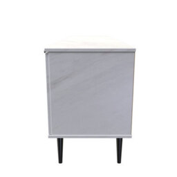 Fuji 2 Door 1 Drawer Wide Tv Unit In Marble (Ready Assembled) - thumbnail 2