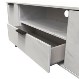 Fuji 2 Door 1 Drawer Wide Tv Unit In Marble (Ready Assembled) - thumbnail 5