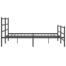 Berkfield Metal Bed Frame Without Mattress With Footboard Black 183X213Cm - thumbnail 6