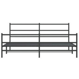 Berkfield Metal Bed Frame Without Mattress With Footboard Black 183X213Cm - thumbnail 5