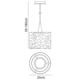 Luminosa Lighting Luminosa Lupin Pendant 1 Light E27, Gloss White/polished Chrome - thumbnail 9
