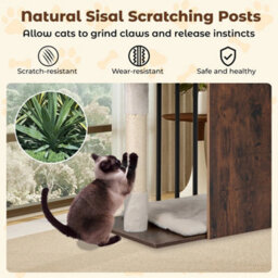 112Cm Tall Modern Cat Tree Indoor Activity Tower For Cats - thumbnail 4
