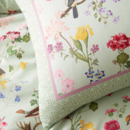 Rhs Birds In Bloom Duvet Cover Set Bedding Set With Pillowcases Green Double - thumbnail 4