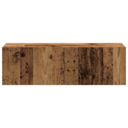 Berkfield 4 Piece Tv Cabinet Set Wall-Mounted Old Wood Engineered Wood - thumbnail 5