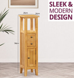Hallowood Furniture Aston Open Top Tower Cabinet - thumbnail 3
