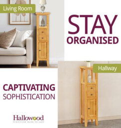 Hallowood Furniture Aston Open Top Tower Cabinet - thumbnail 6