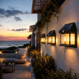 HSD Double Bulb Solar Wall Light With Motion Sensor (18 X 5.5 X 17Cm) - 3 Mode Warm White Led, Water Resistant, 6-8 Hour Lighting - thumbnail 4