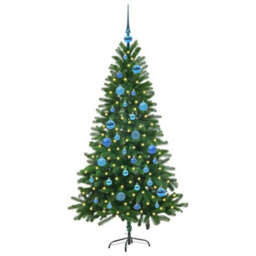 Vidaxl Christmas Tree With 150 Leds With Stand Green 150 Cm Pe - thumbnail 4
