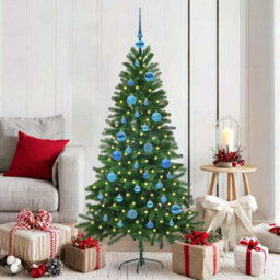 Vidaxl Christmas Tree With 150 Leds With Stand Green 150 Cm Pe - thumbnail 1