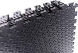 Shatchi Black Gym Flooring Puzzle Mat Interlocking Eva Floor Tiles Non Slip Rubber Cushion For Home Workout Yoga Matting,36Pcs - thumbnail 5