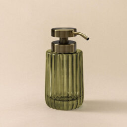 Cosmic Soap Dispenser, 300Ml, Resistant Glass, Large Button, Easy Refill, Green, Lido Collection - thumbnail 7