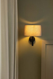 Luminosa Lighting Luminosa Windsor Wall Lamp With Shade Black, Grey 1X E27 - thumbnail 2