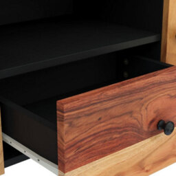 Berkfield Durable Tv Cabinet 105X33.5X46 Cm Solid Wood Acacia&engineered Wood - thumbnail 7