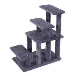 Thehotsale Grey Pet Stairs Cat Tree With 4-Step Climb Ladder For Climbing And Lounging, 38Cm W X 63Cm D X 73Cm H - thumbnail 3