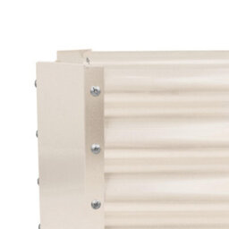Harbour Housewares Raised Garden Beds - 2X Ivory Rectangular Bottomless Metal Raised Galvanised Steel Planter Box 180 X 90Cm - thumbnail 4
