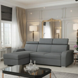 Oslo M 2Rlc Corner Sofa Bed Mdf Chipboard Polyurethane Foam Wave Spring Universal Side 235X170X85 100Cm Grey - thumbnail 1
